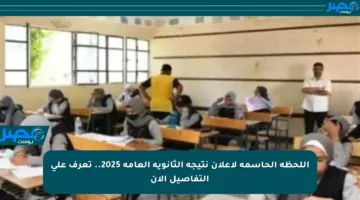 اللحظة الحاسمة لإعلان نتيجة الثانوية العامة 2025.. تعرف على التفاصيل الآن